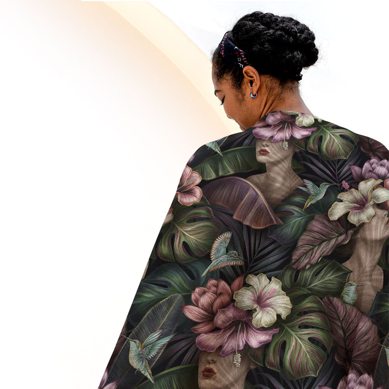 شال مبل مدل ملکه گل ها کد F2SH1040 سایز 100x180 سانتی متر