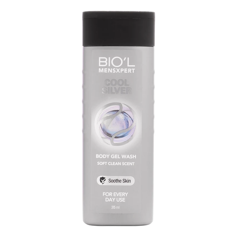شامپو بدن بیول مدل cool silver با رایحه معتدل مناسب برای انواع پوست حجم 315 میلی لیتر