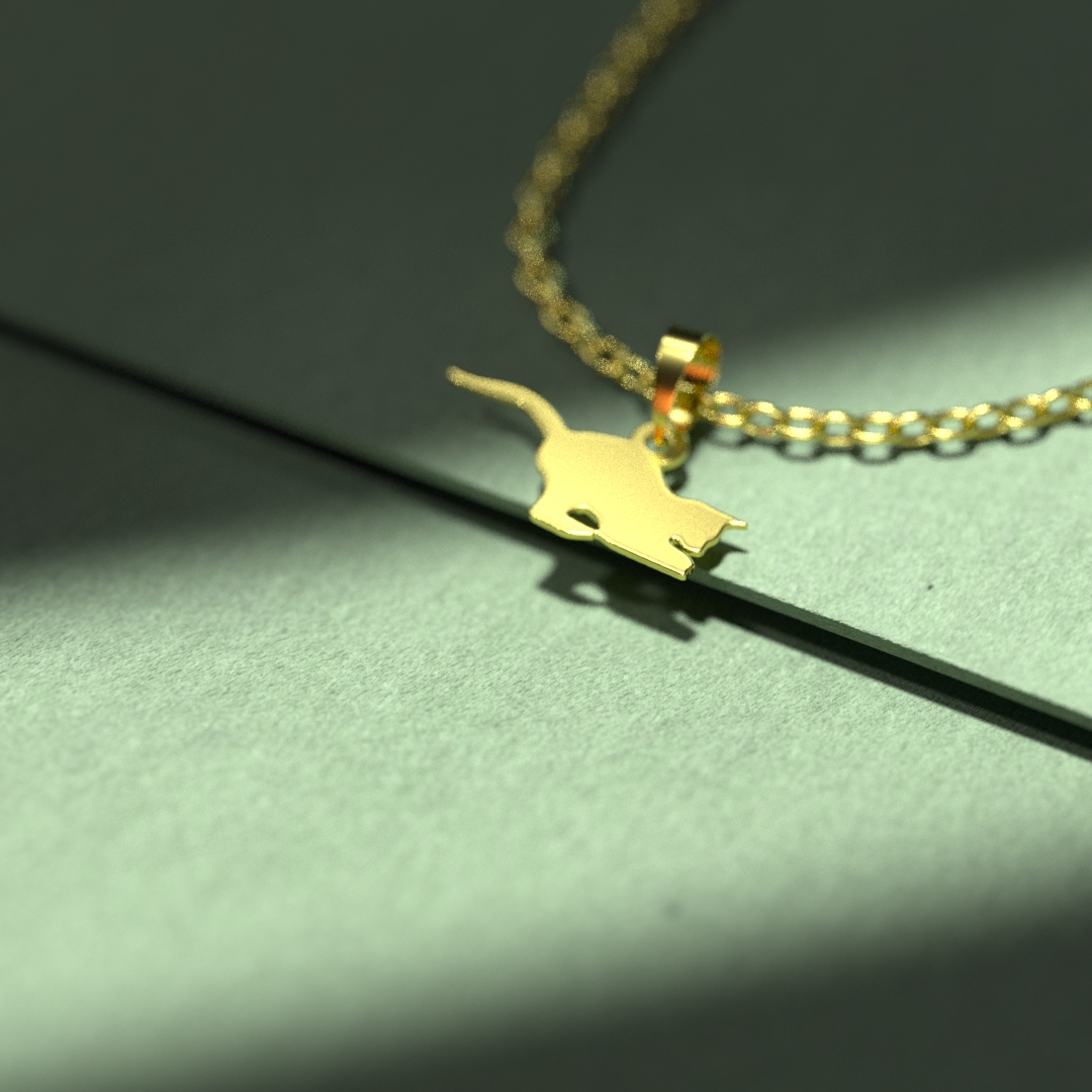 گردنبند طلا 18 عیار زنانه مدوپد مدل حیوان کد A3-1-1230