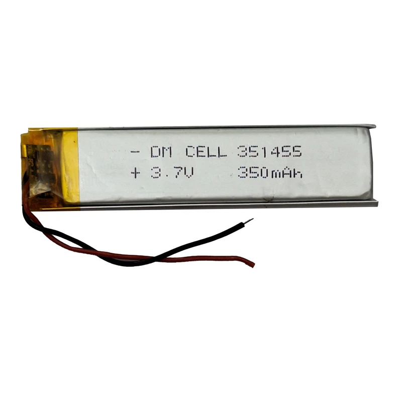 باتری لیتیومی قابل شارژ دی ام سل مدل DM-351455 ظرفیت 350 میلی‌ آمپر ساعت