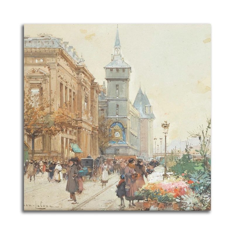 تابلو شاسی مدل نقاشی کلاسیک منظره شهری کد A38