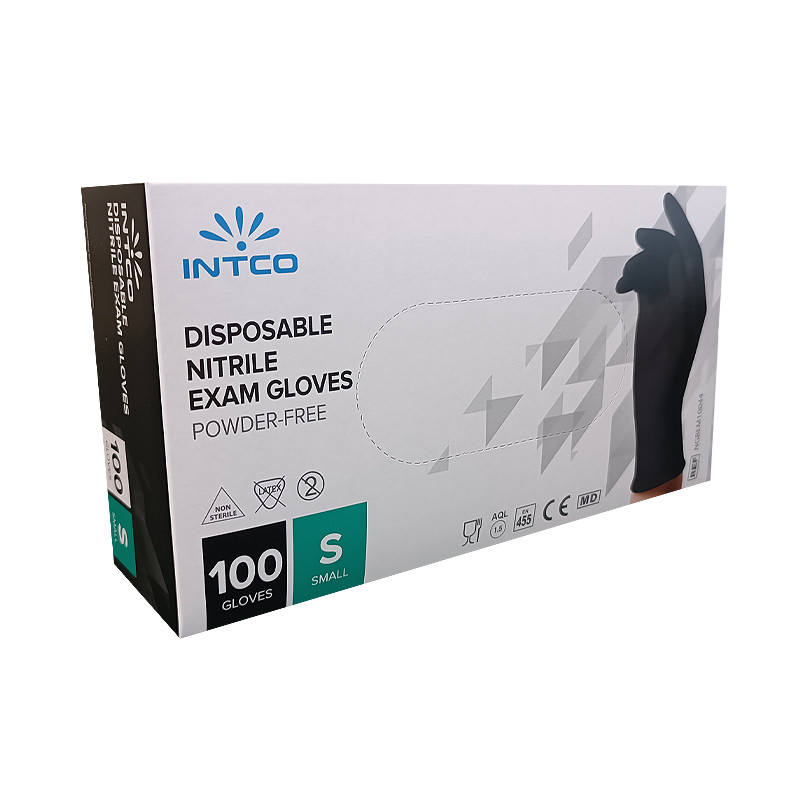 دستکش نیتریل اینتکو مدل 010 سایز اسمال مجموعه 10 عددی