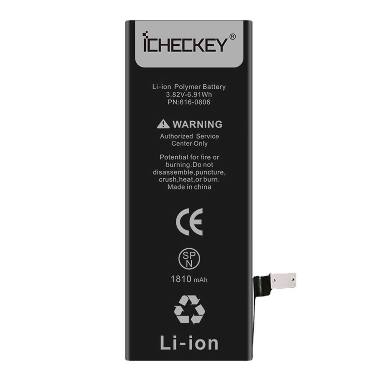 باتری موبایل آیچیکی مدل IP 6 با ظرفیت 1810mah مناسب برای گوشی های موبایل آیفون 6
