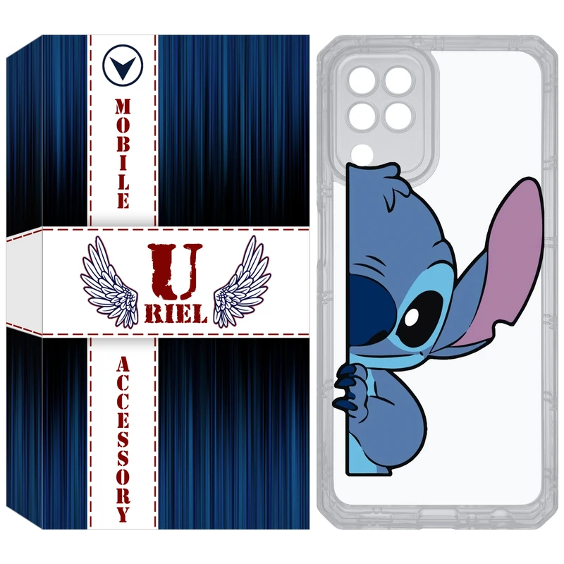 کاور یوریل مدل Clear کد 74 طرح استیچ مناسب برای گوشی موبایل سامسونگ Galaxy A22 4G / M32 / M22