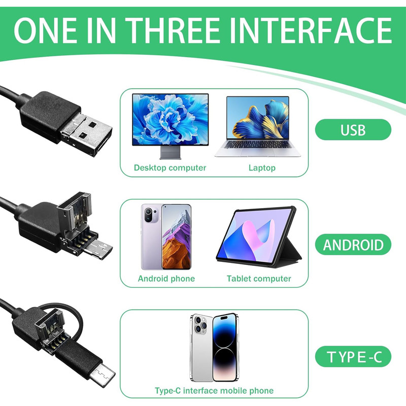 دوربین شلنگی مدل چراغدار کد Waterproof New