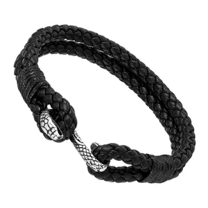 دستبند مردانه گالری گوهرسنگ مدل چرمی OT_202