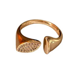 انگشتر زنانه ژوپینگ مدل نگینی بیضی 