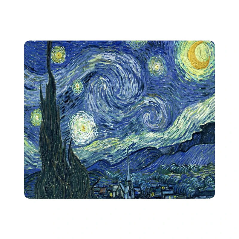 ماوس پد هومرو مدل MP1067-SIZE2437 طرح نقاشی شب پر ستاره ونگوگ