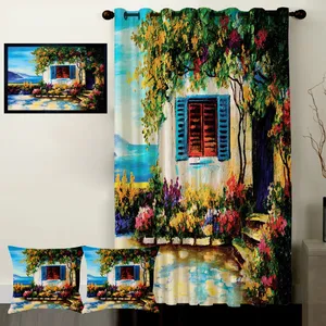 Rence S1-41113 Curtain with Tableau and Cushion