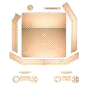 MAHOOT Gold Carbon-fiber Texture Sticker for PS4 Slim
