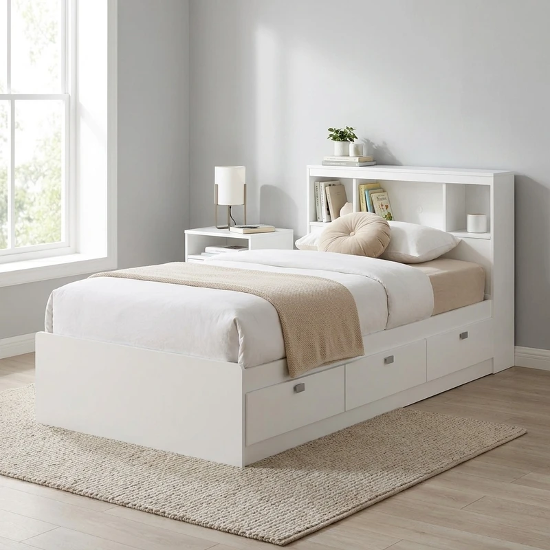 تخت خواب دونفره اسمردیس مدل R118 - MDF+ سایز 200*120سانتی متر