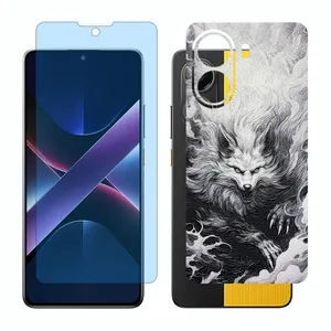 Glass Together model anti blue screen protector suitable for Xiaomi Poco X7 Pro mobile phone with back cover sticker