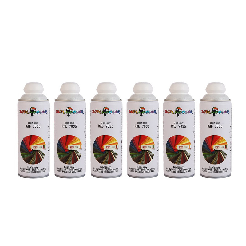 اسپری رنگ خاکستری روشن دوپلی کالر مدل RAL 7035 حجم 400 میلی لیتر مجموعه 6 عددی اسپری رنگ خاکستری روشن دوپلی کالر مدل RAL 7035 حجم 400 میلی لیتر مجموعه 6 عددی