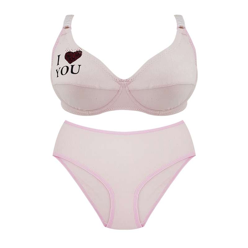 ست شورت و سوتین زنانه مدل نخی  کد 1 رنگ صورتی