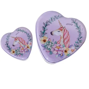 جعبه هدیه مدل قلب طرح اسب تک شاخ مجموعه دو عددی 