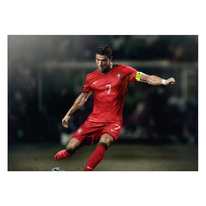 تابلو شاسی ونسونی طرح Cristiano Ronaldo Euro 2016 سایز 30x40 سانتی متر