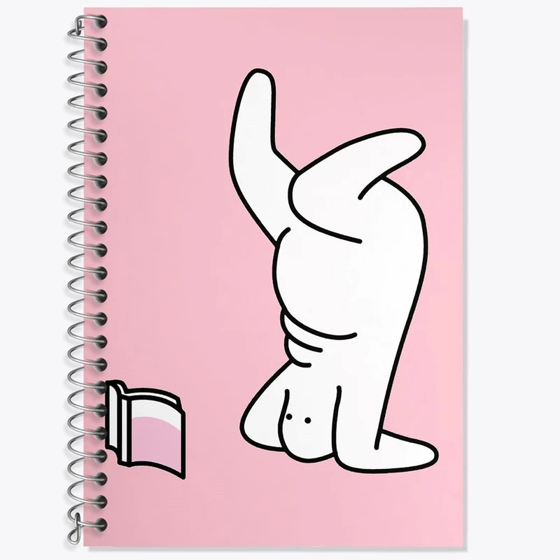 دفتر زبان 50 برگ خندالو مدل دو خط طرح تنبل خسته کد 29437