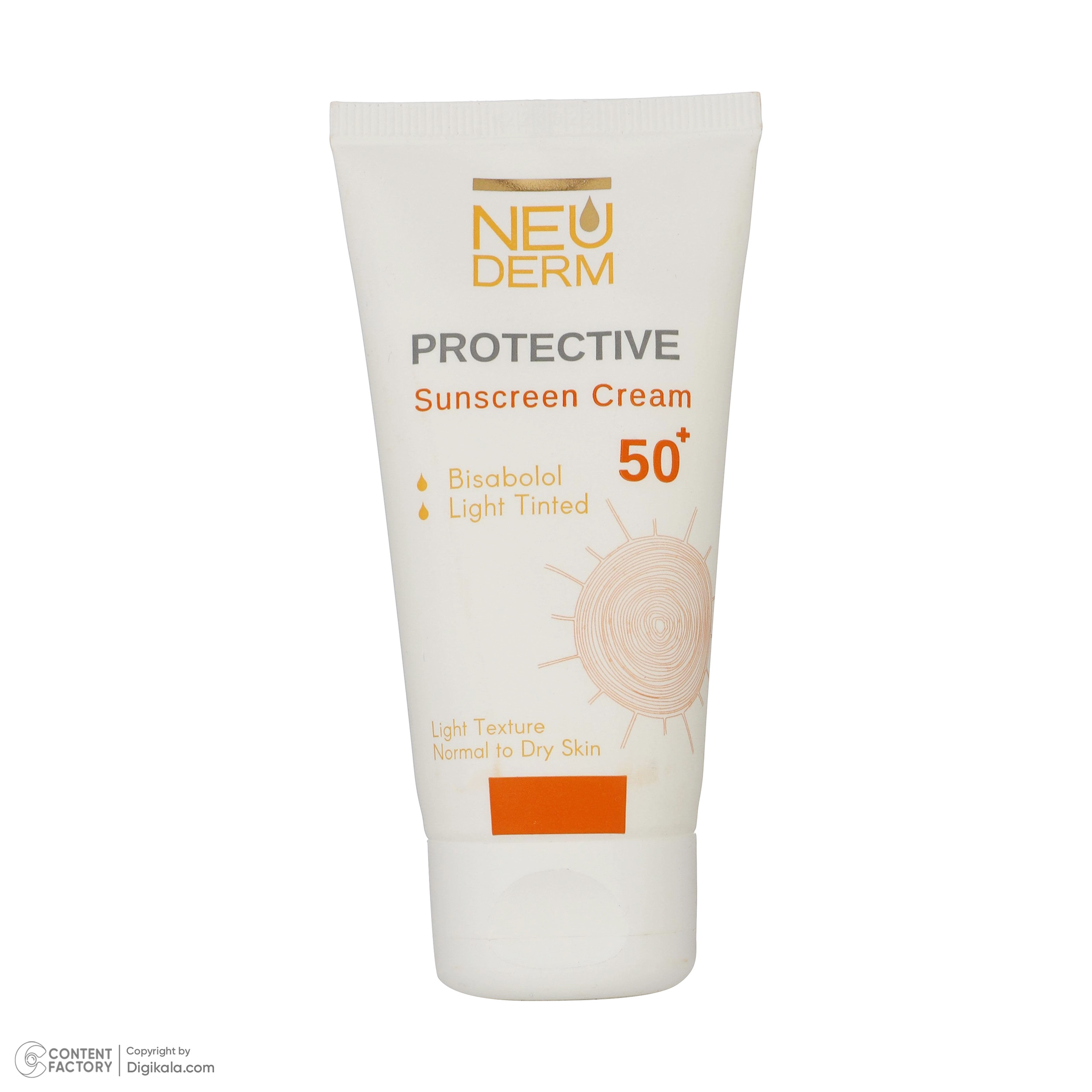 کرم ضد آفتاب بدون رنگ نئودرم SPF 50 مدل Highly Protective ‌مناسب پوست های نرمال تا خشک حجم 50 میلی‌لیتر