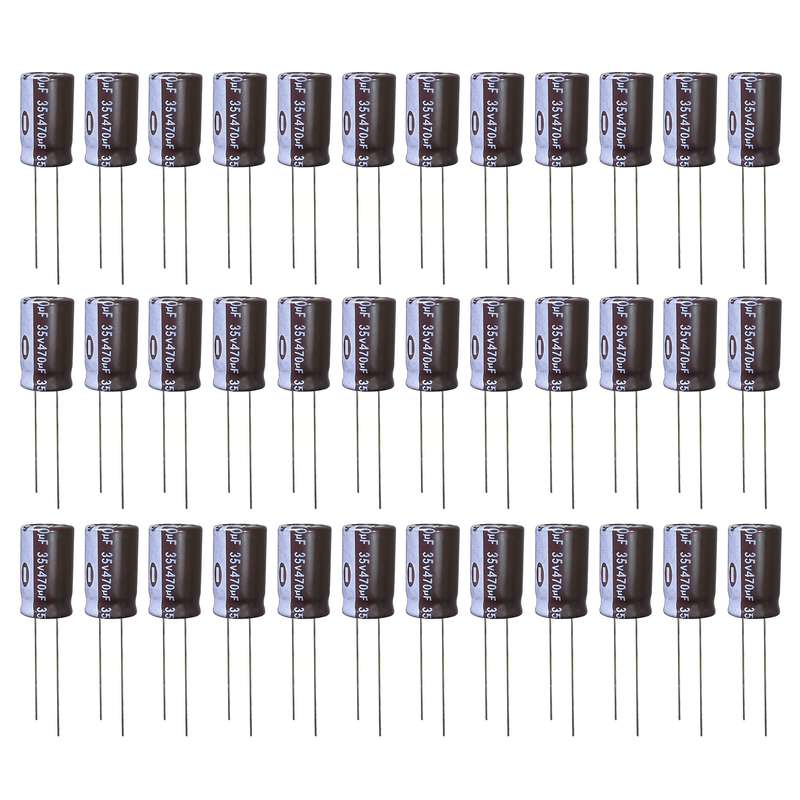 خازن الکترولیت 470 میکروفاراد 35 ولت آکسبوم مدل TEC-47035 بسته 36 عددی