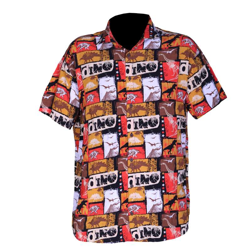 پیراهن آستین کوتاه مردانه مدل هاوایی D7