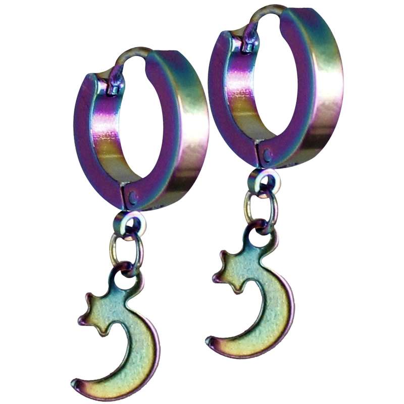 گوشواره زنانه طرح ماه و ستاره کد 1156 گوشواره زنانه طرح ماه و ستاره کد 1156