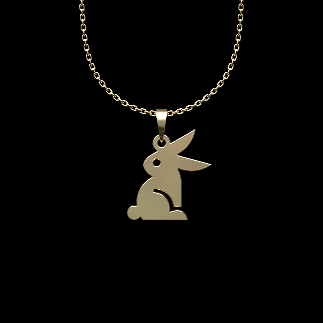 گردنبند طلا 18 عیار زنانه مدوپد مدل خرگوش کد N2-1-1005