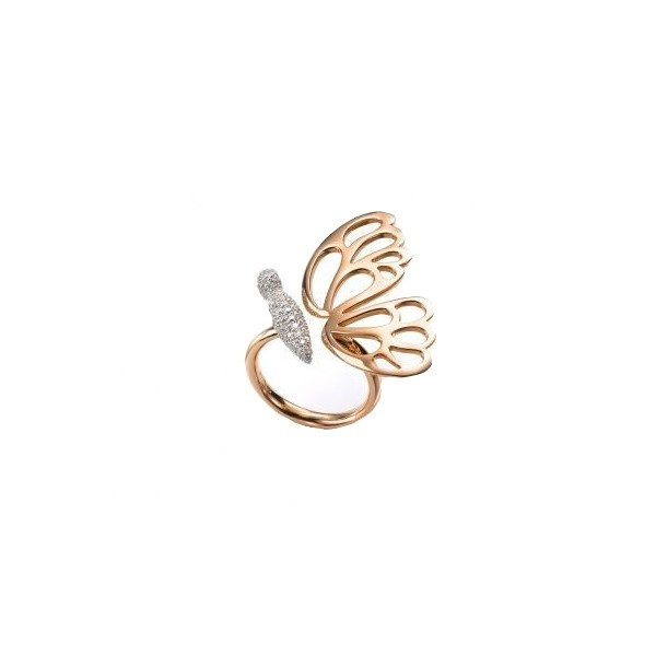 انگشتر طلا 18 عیار زنانه قیراط طرح پروانه کد GH2890