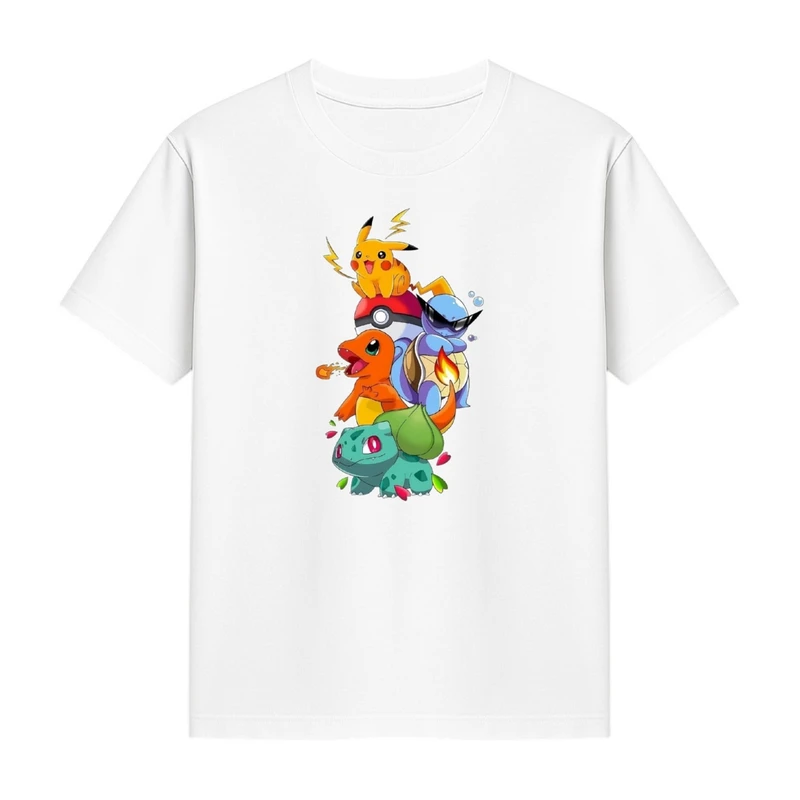 تی‌شرت آستین کوتاه دخترانه مدل پوکی مون کد p2 