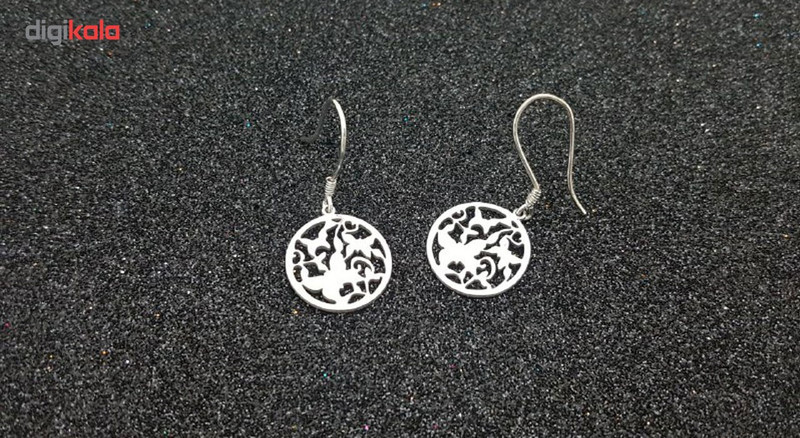 گوشواره نقره ایران شاپ مدل پروانه ترمه