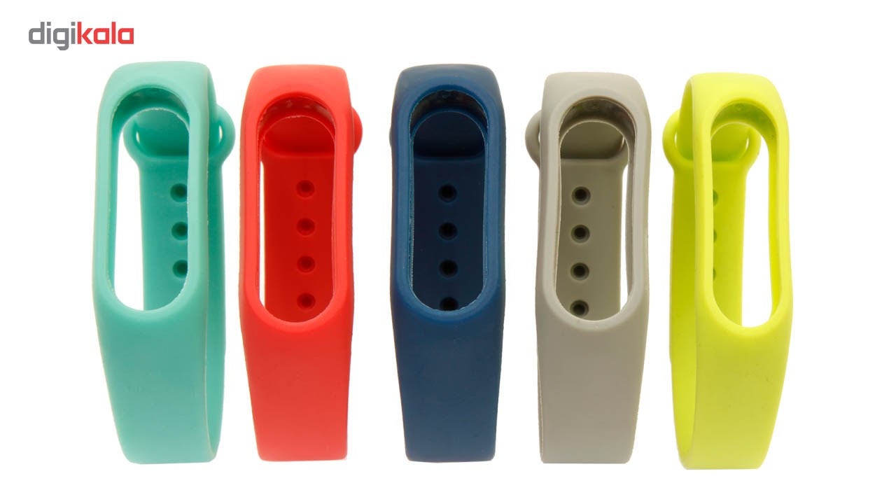 بند مچ بند هوشمند شیائومی مدل Mi Band 2 Silicone بسته 5 عددی کد85