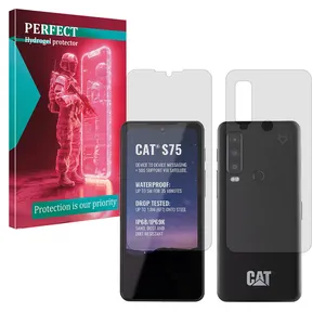Perfect Tough model transparent screen protector suitable for Cat S75 mobile phone along with the back protector
