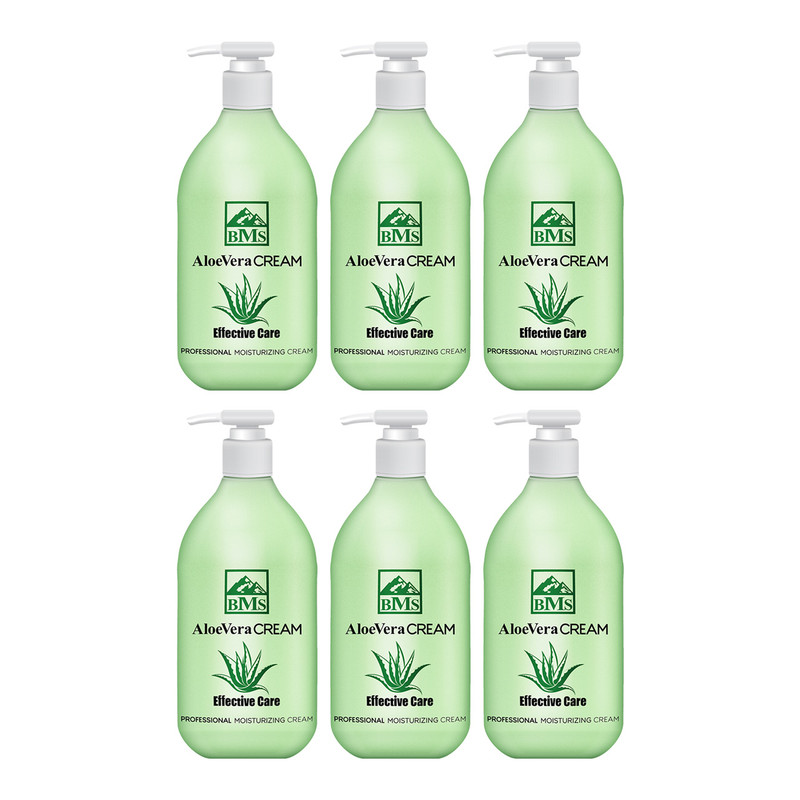 کرم مرطوب کننده بی ام اس مدل Aloe vera حجم 300 میلی لیتر مجموعه 6 عددی
