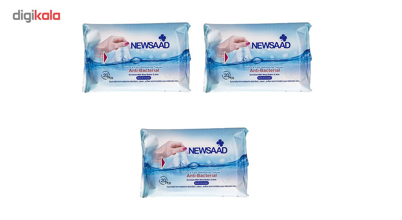 دستمال مرطوب پاک کننده آرایش نیوساد مدل Anti-Bactrial بسته 60 عددی دستمال مرطوب پاک کننده آرایش نیوساد مدل Anti-Bactrial بسته 60 عددی