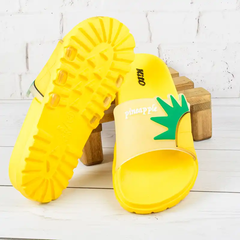 دمپایی زنانه کیتو مدل هلیا آناناسی کد YW.2888