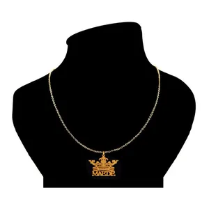 گردنبند زنانه مدل اسم مائده طرح تاج