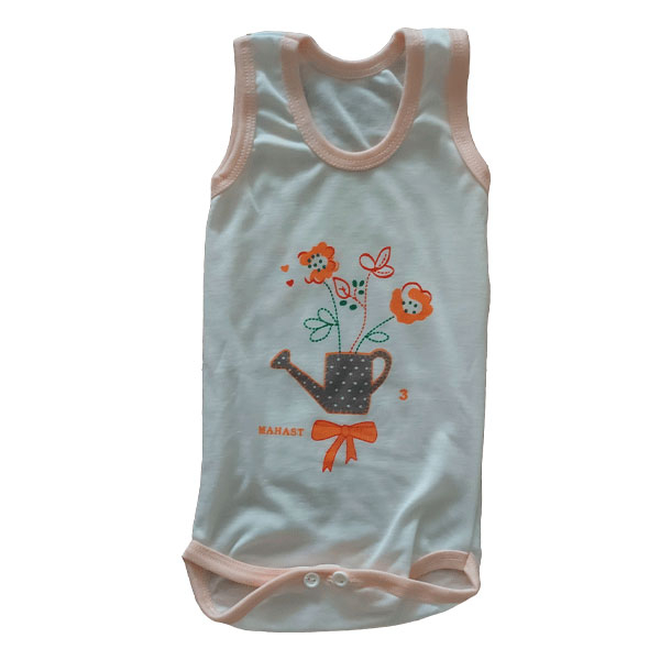 بادی آستین کوتاه نوزادی  طرح آب پاش