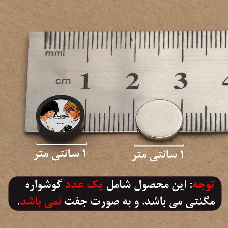 پیرسینگ گوش ناکسیگو مدل شب تاب طرح دفترچه مرگ کد PM7001