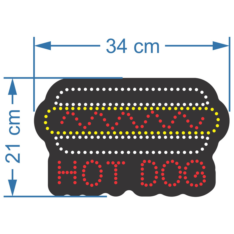 تابلو ال ای دی آیاز طرح هات داگ کد 284