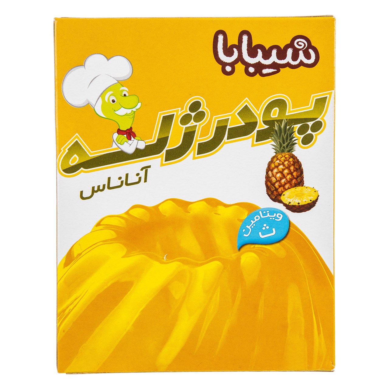 پودر ژله آناناس شیبابا مقدار 100 گرم