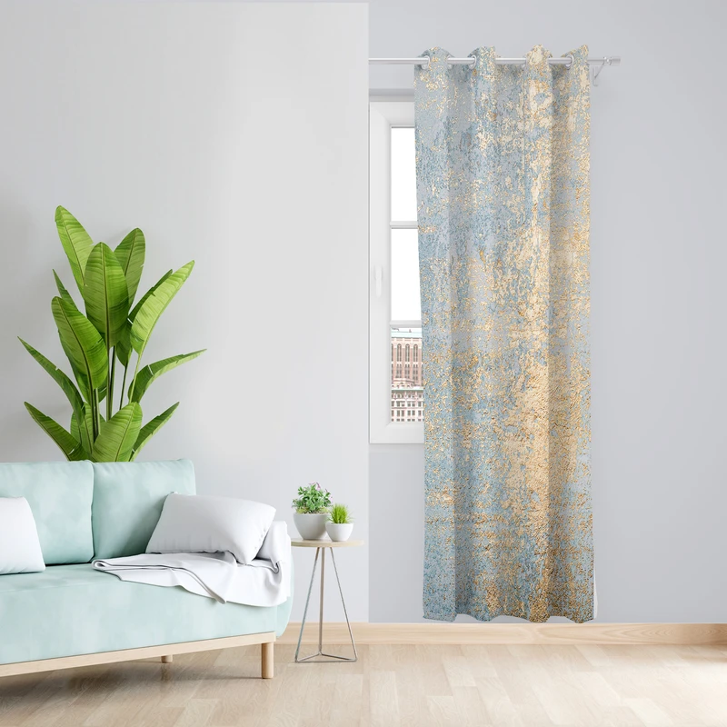 پرده طرح پتینه مدل مخمل پانچی کد 2695 z سایز 140x200 سانتی متر