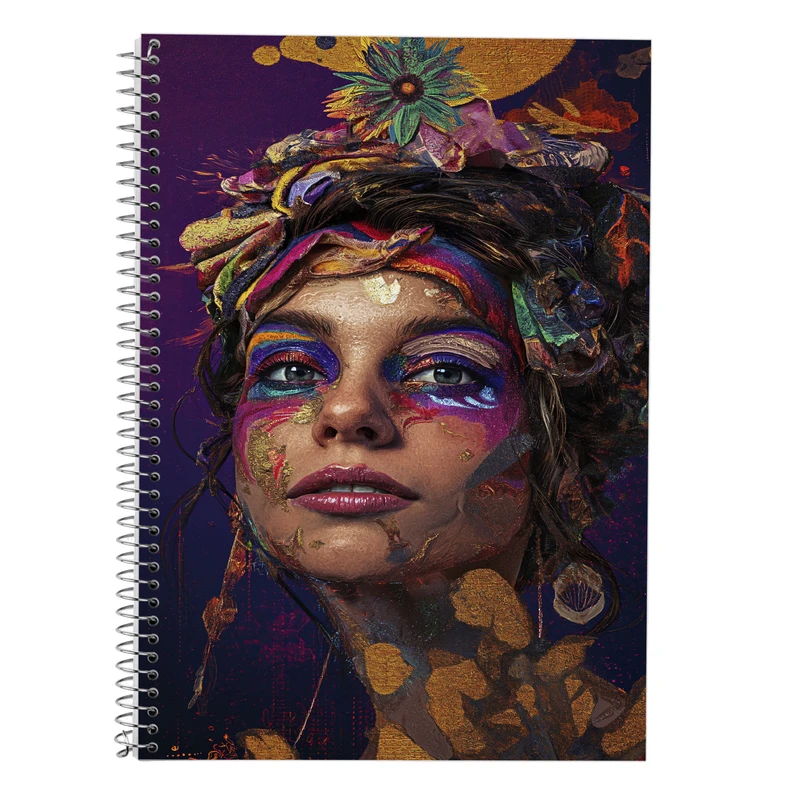 دفتر زبان 50 برگ مدوپد مدل دو خط طرح دختر کد DF14365