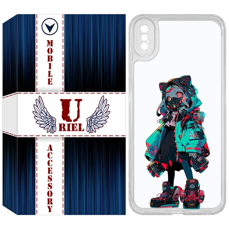 کاور یوریل مدل Clear کد 58 طرح دختر گربه ای مناسب برای گوشی موبایل اپل iPhone XS Max