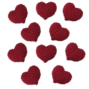 عروسک بافتنی طرح قلب  بسته 10عددی