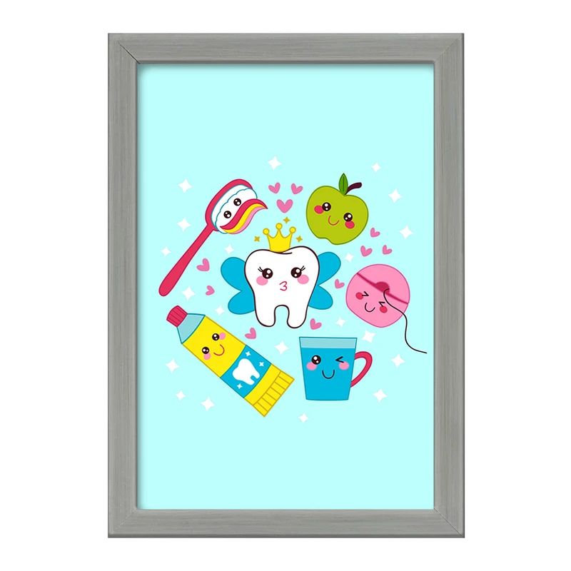 تابلو خندالو طرح دندان و دندانپزشکی کودکانه کد 27748