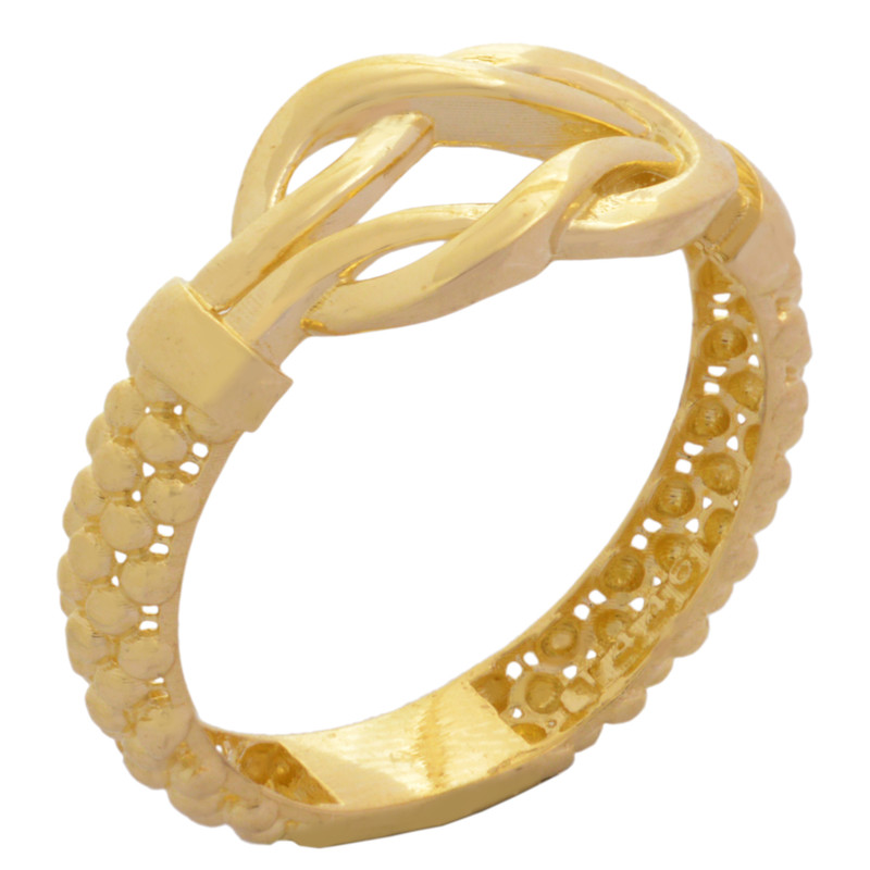 انگشتر طلا 18 عیار زنانه طلای مستجابی مدل گره کد T446  سایز 57