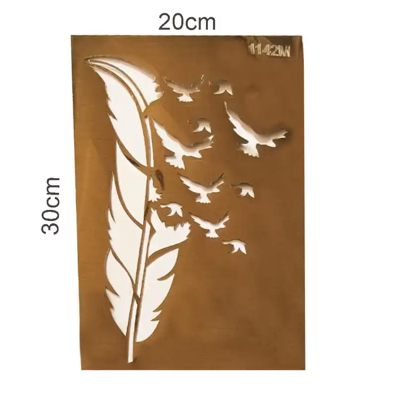 شابلون طرح پر و کبوتر کد TS114230