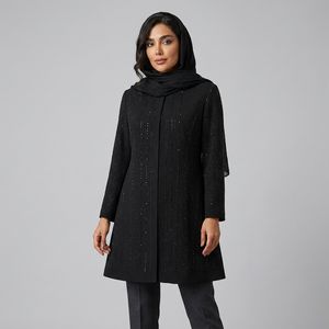 مانتو مجلسی زنانه سنگ‌دوزی مدل الیزا کد 001