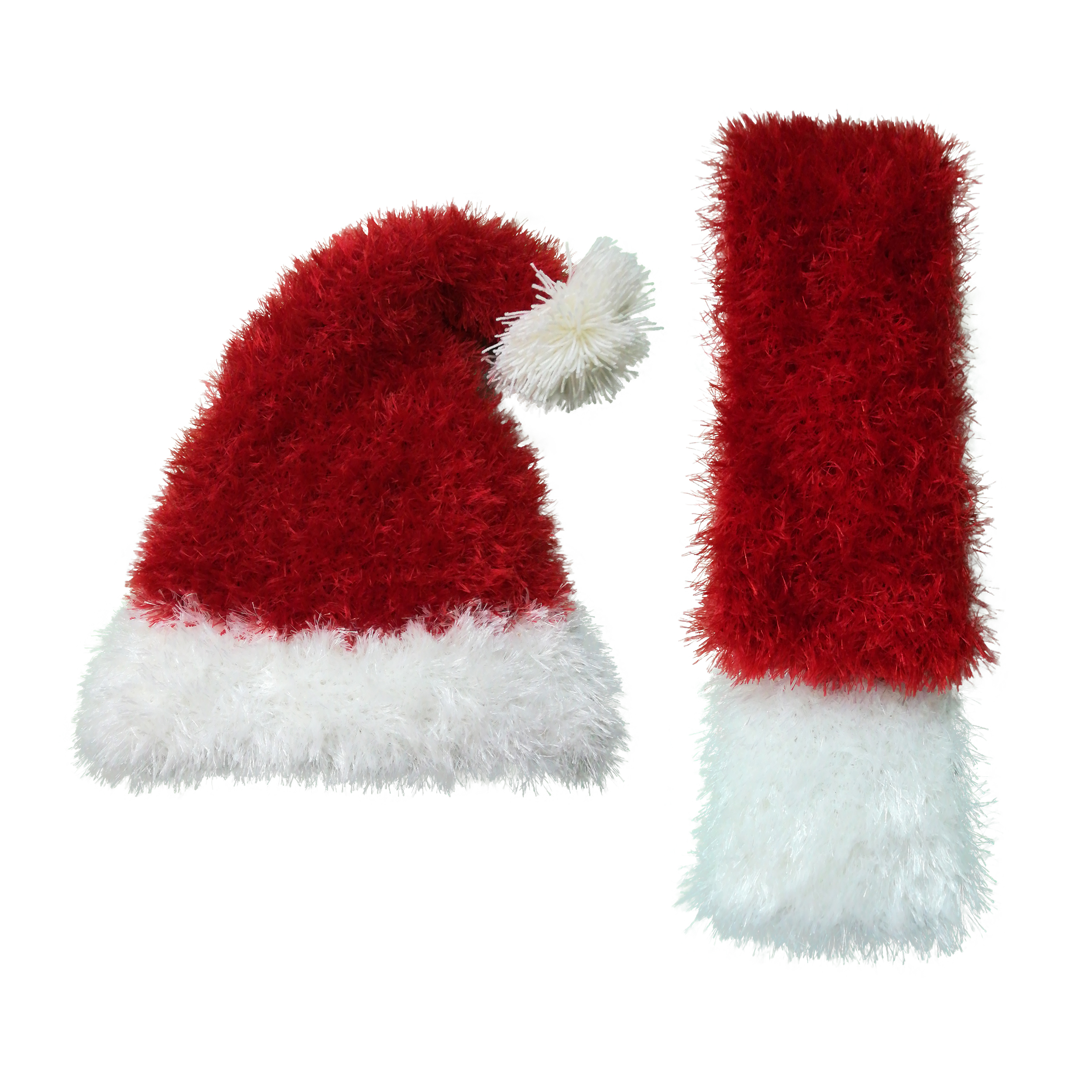 ست کلاه و شال گردن بافتنی مدل Santa Claus