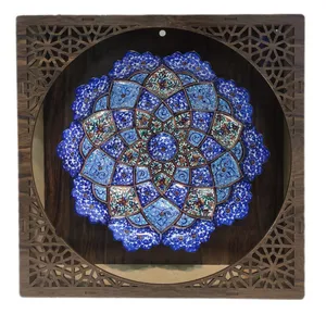 بشقاب میناکاری مدل پرگاری کد 240
