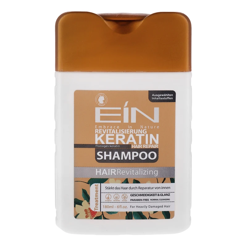 شامپو مو ای آی ان مدل Keratin مناسب برای موهای خشک و آسیب دیده حجم 180 میلی لیتر